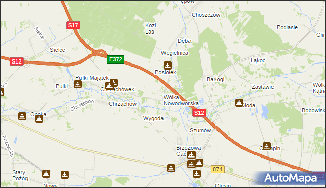 mapa Wólka Nowodworska, Wólka Nowodworska na mapie Targeo