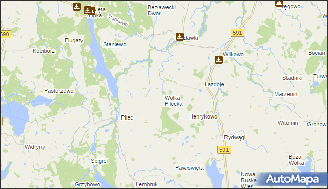 mapa Wólka Pilecka, Wólka Pilecka na mapie Targeo