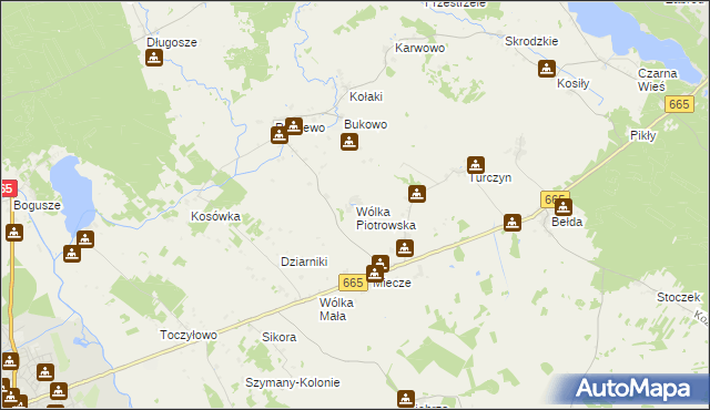 mapa Wólka Piotrowska, Wólka Piotrowska na mapie Targeo