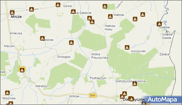 mapa Wólka Poturzyńska, Wólka Poturzyńska na mapie Targeo