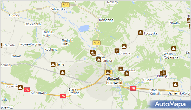 mapa Wólka Poznańska, Wólka Poznańska na mapie Targeo