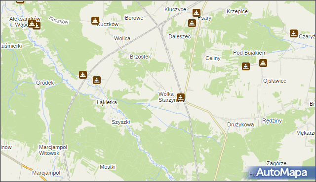 mapa Wólka Starzyńska, Wólka Starzyńska na mapie Targeo