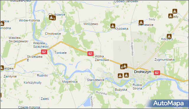 mapa Wólka Zamkowa, Wólka Zamkowa na mapie Targeo