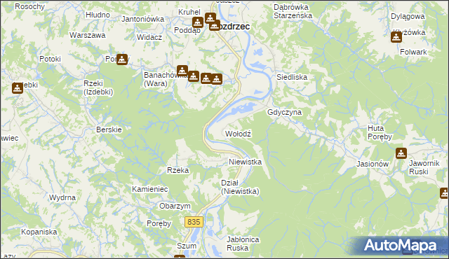 mapa Wołodź, Wołodź na mapie Targeo