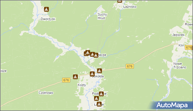 mapa Woronicze, Woronicze na mapie Targeo