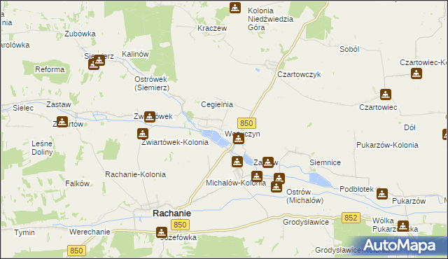 mapa Wożuczyn, Wożuczyn na mapie Targeo