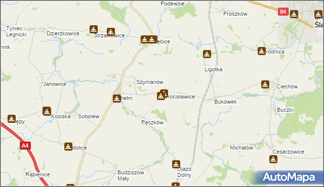 mapa Wrocisławice, Wrocisławice na mapie Targeo