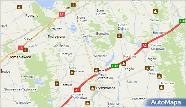 mapa Wrzeczko, Wrzeczko na mapie Targeo