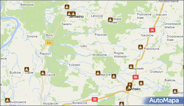 mapa Wrzeszów, Wrzeszów na mapie Targeo