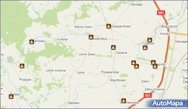 mapa Wszerzecz-Kolonia, Wszerzecz-Kolonia na mapie Targeo