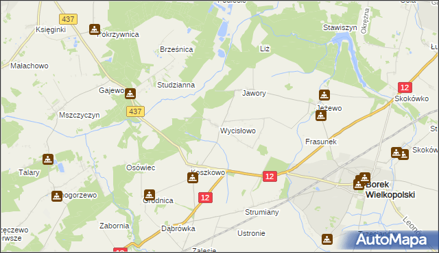 mapa Wycisłowo, Wycisłowo na mapie Targeo