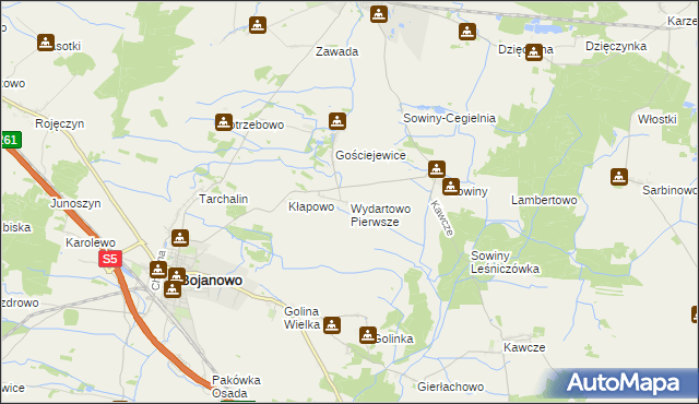 mapa Wydartowo Pierwsze, Wydartowo Pierwsze na mapie Targeo