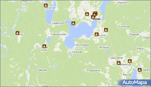 mapa Wymysłowo gmina Osiek, Wymysłowo gmina Osiek na mapie Targeo