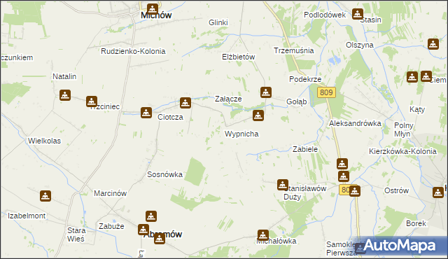 mapa Wypnicha, Wypnicha na mapie Targeo