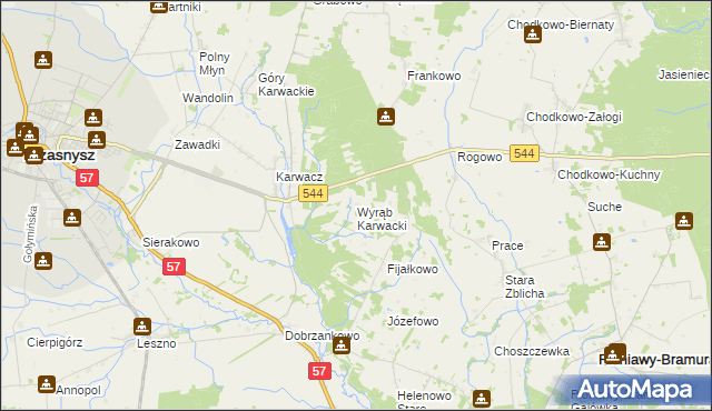 mapa Wyrąb Karwacki, Wyrąb Karwacki na mapie Targeo