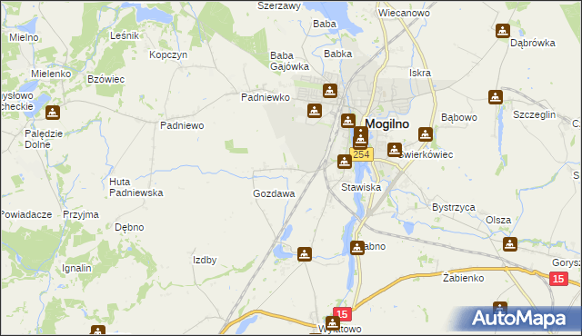 mapa Wyrobki gmina Mogilno, Wyrobki gmina Mogilno na mapie Targeo