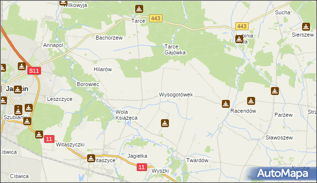 mapa Wysogotówek, Wysogotówek na mapie Targeo