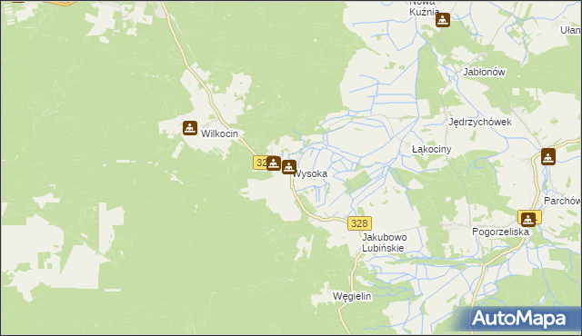 mapa Wysoka gmina Przemków, Wysoka gmina Przemków na mapie Targeo