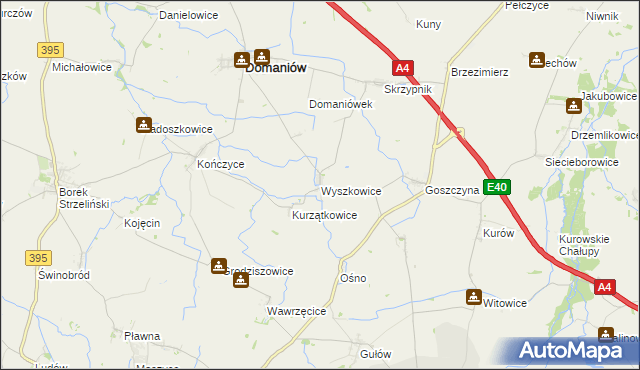 mapa Wyszkowice, Wyszkowice na mapie Targeo