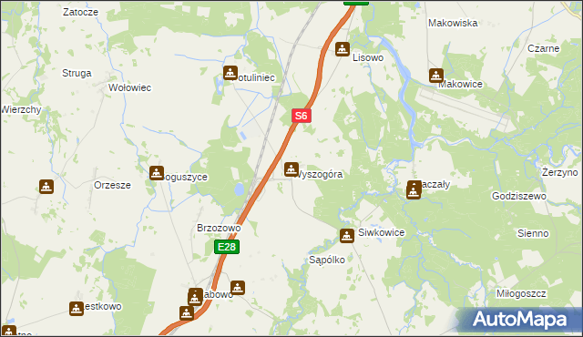 mapa Wyszogóra, Wyszogóra na mapie Targeo