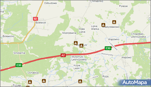 mapa Wytomyśl, Wytomyśl na mapie Targeo