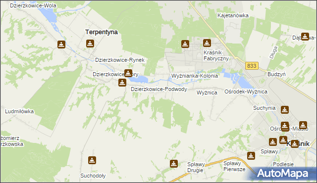 mapa Wyżnianka, Wyżnianka na mapie Targeo