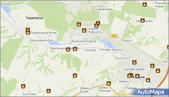 mapa Wyżnica, Wyżnica na mapie Targeo