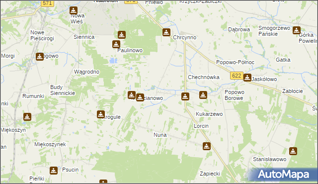 mapa Żabiczyn gmina Nasielsk, Żabiczyn gmina Nasielsk na mapie Targeo