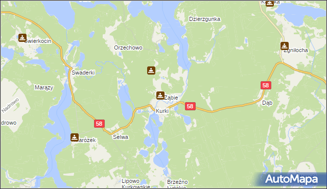 mapa Ząbie, Ząbie na mapie Targeo