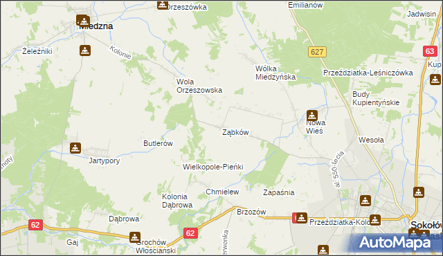 mapa Ząbków, Ząbków na mapie Targeo