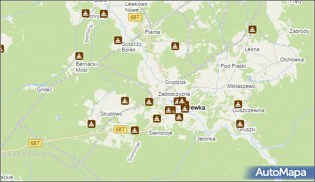 mapa Zabłotczyzna, Zabłotczyzna na mapie Targeo