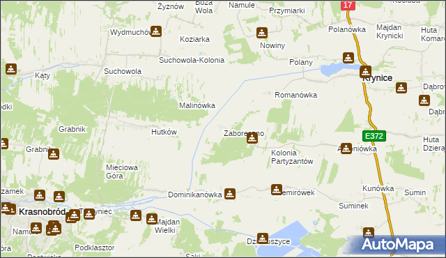 mapa Zaboreczno, Zaboreczno na mapie Targeo