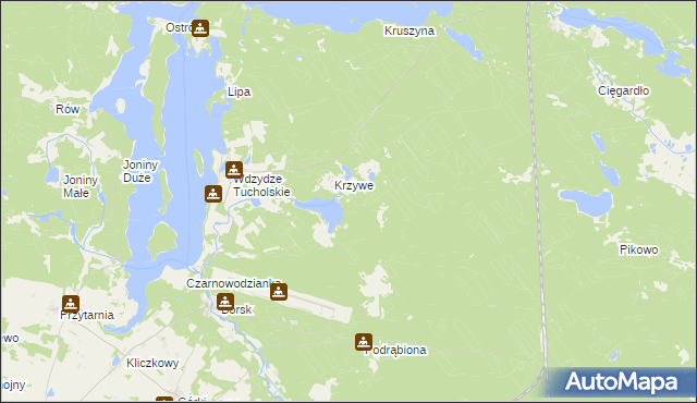 mapa Zabrody gmina Karsin, Zabrody gmina Karsin na mapie Targeo