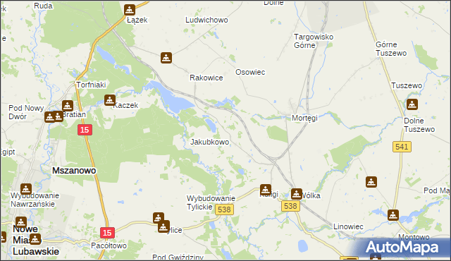 mapa Zajączkowo gmina Grodziczno, Zajączkowo gmina Grodziczno na mapie Targeo