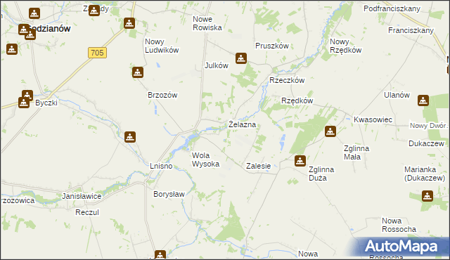 mapa Zajrzew, Zajrzew na mapie Targeo