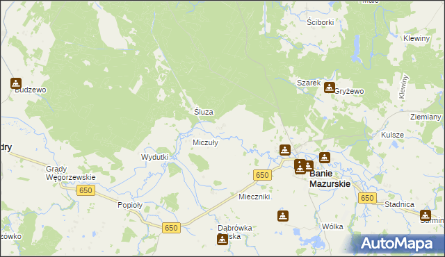 mapa Zakałcze Wielkie, Zakałcze Wielkie na mapie Targeo