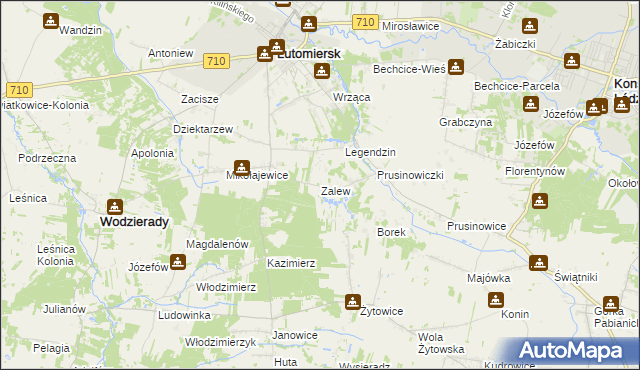 mapa Zalew, Zalew na mapie Targeo