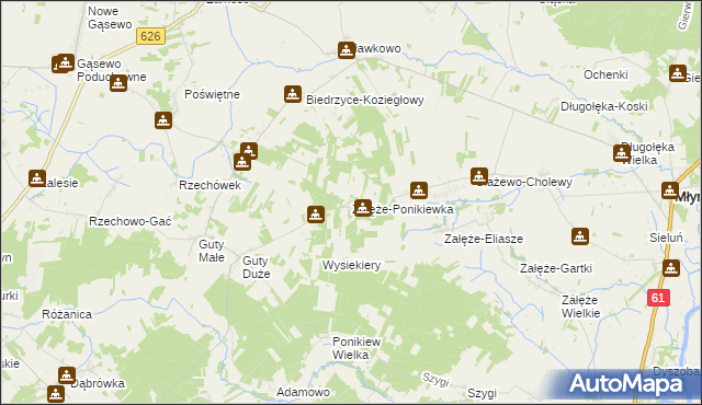 mapa Załęże-Ponikiewka, Załęże-Ponikiewka na mapie Targeo