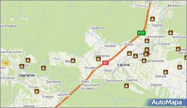 mapa Zalezianka, Zalezianka na mapie Targeo