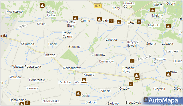 mapa Załusków, Załusków na mapie Targeo