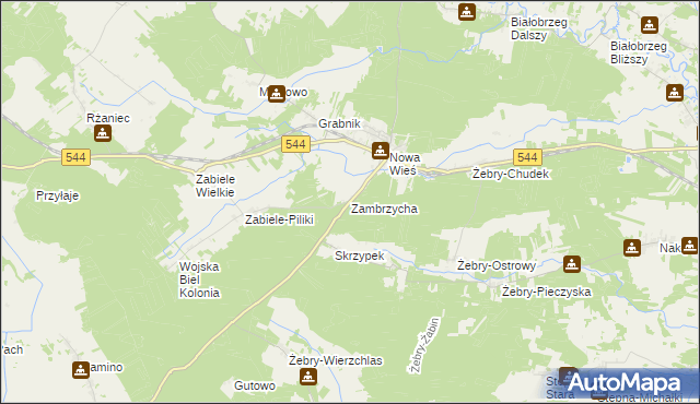 mapa Zambrzycha, Zambrzycha na mapie Targeo