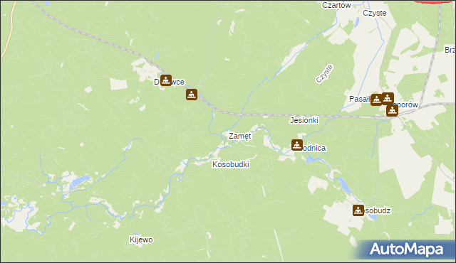 mapa Zamęt, Zamęt na mapie Targeo