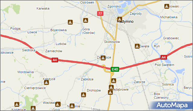 mapa Zamojsce, Zamojsce na mapie Targeo