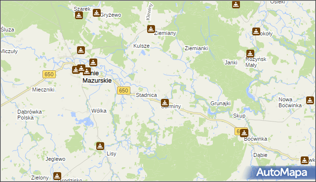 mapa Zapały, Zapały na mapie Targeo