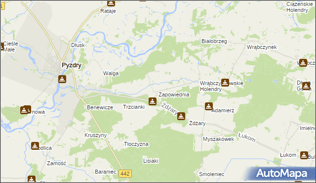 mapa Zapowiednia, Zapowiednia na mapie Targeo