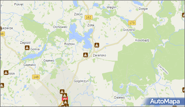 mapa Zarańsko, Zarańsko na mapie Targeo