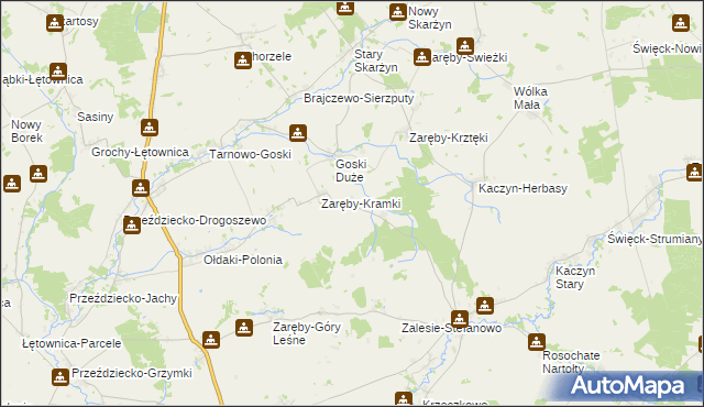mapa Zaręby-Skórki, Zaręby-Skórki na mapie Targeo