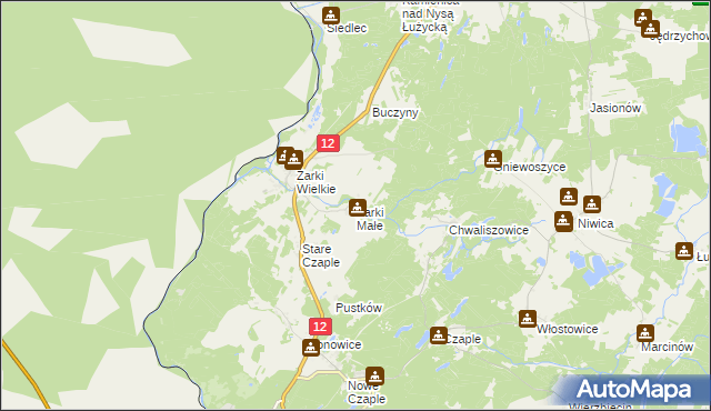 mapa Żarki Małe, Żarki Małe na mapie Targeo