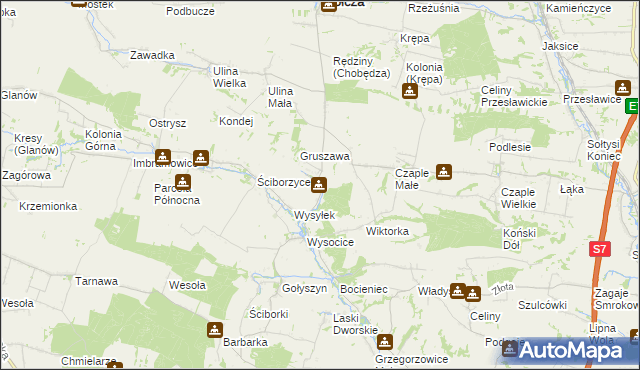 mapa Żarnowica, Żarnowica na mapie Targeo