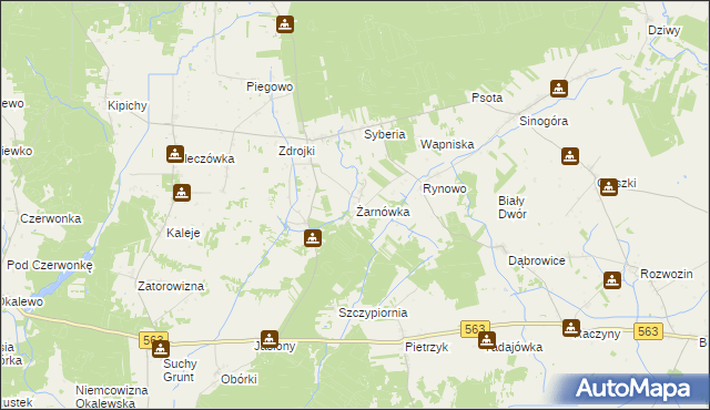 mapa Żarnówka gmina Lubowidz, Żarnówka gmina Lubowidz na mapie Targeo